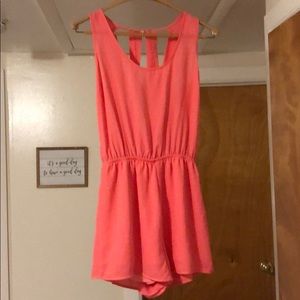 Coral Pink Romper